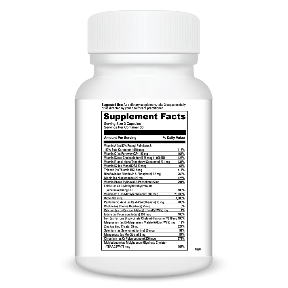 Daily Best Women Supplement Facts Label