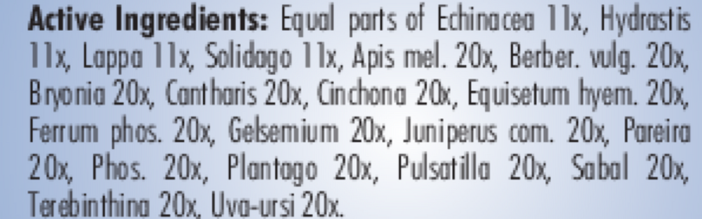 Blad-R Supplement Facts Label