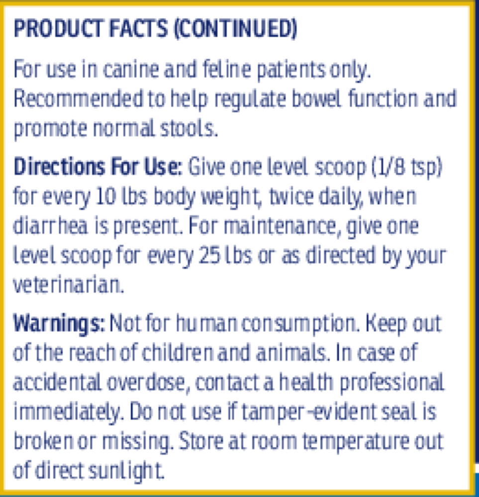 Rx Clay Supplement Facts Label