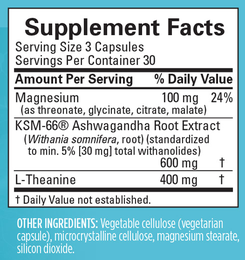 Calm My Brain Supplement Facts Label