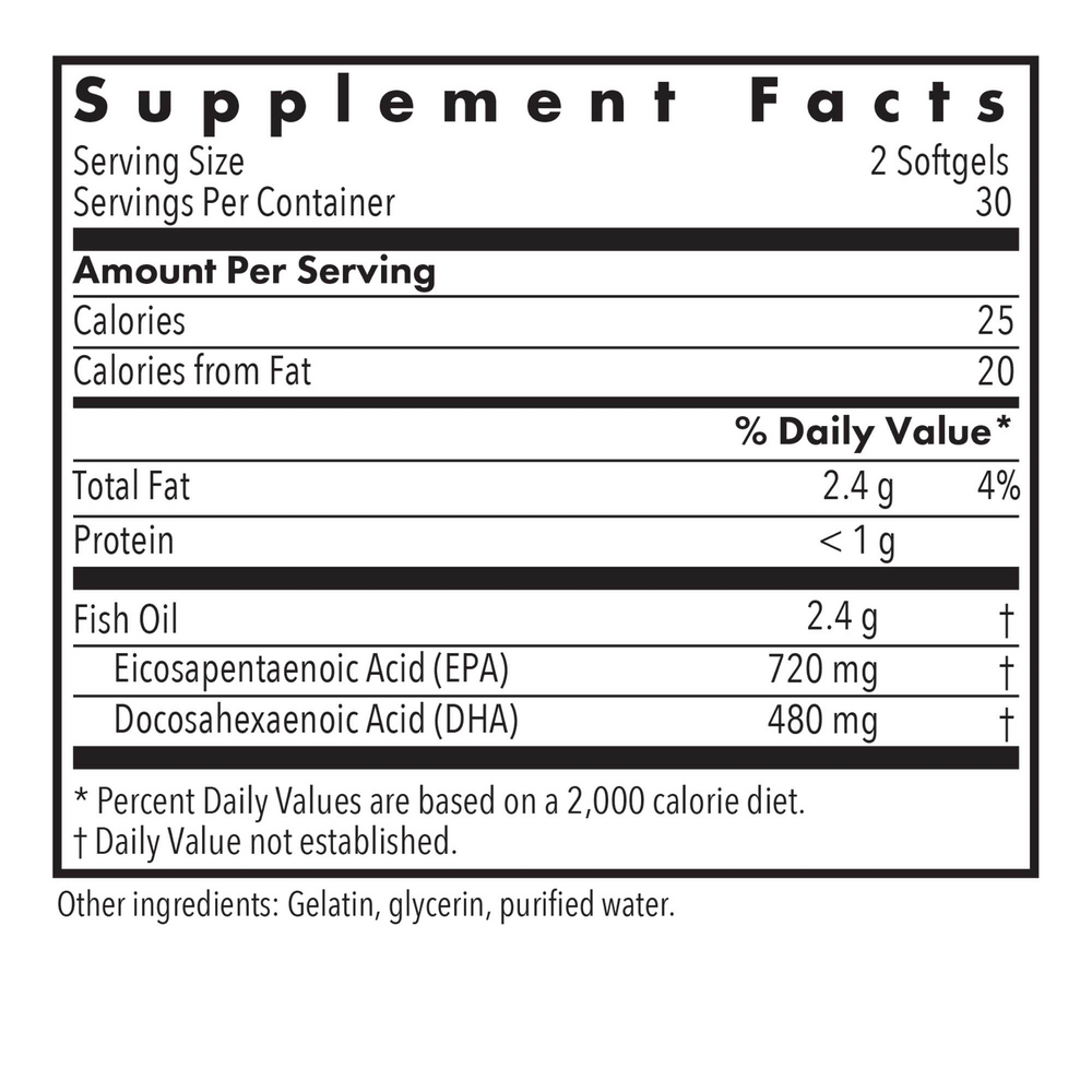 Super EPA Supplement Facts Label