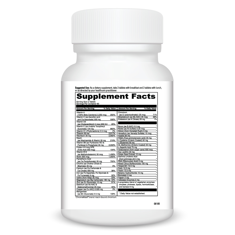 Spectra Woman Supplement Facts Label