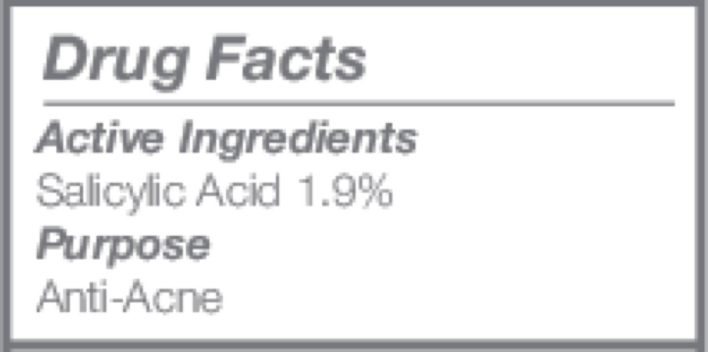 Acne Blemish Control Treatment Serum Supplement Facts Label