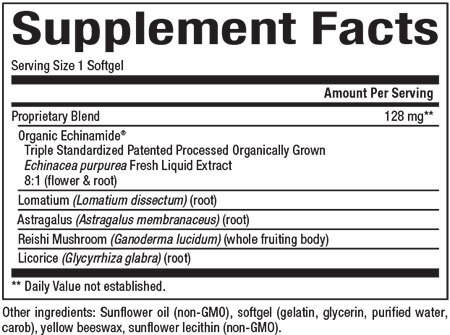 Anti-V Formula Supplement Facts Label