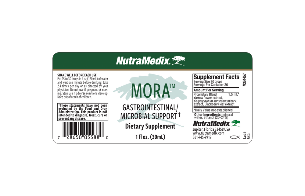 Mora Supplement Facts Label