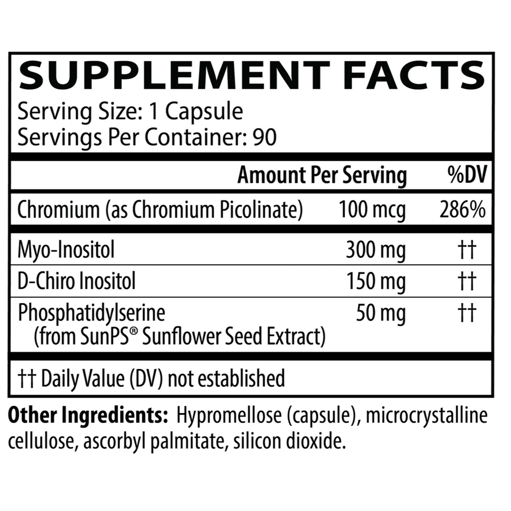 Metabolic Stimulator Supplement Facts Label