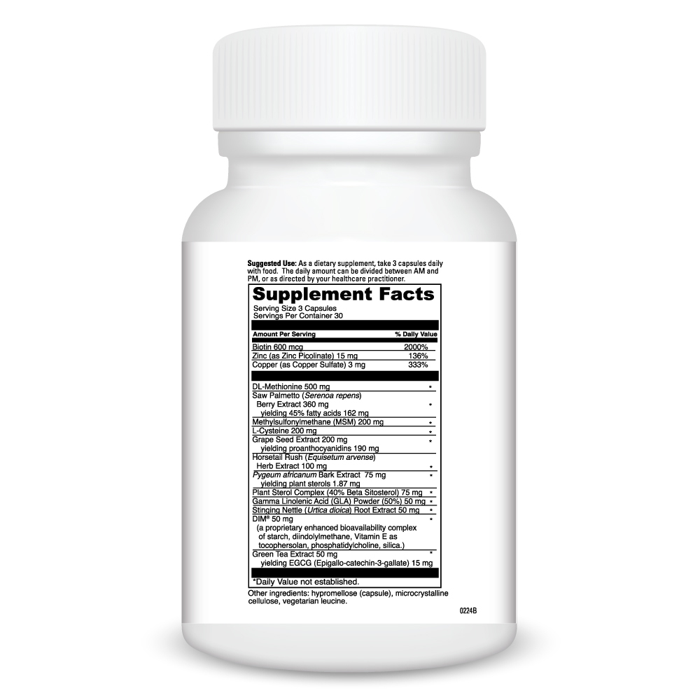 Hair Effects Supplement Facts Label