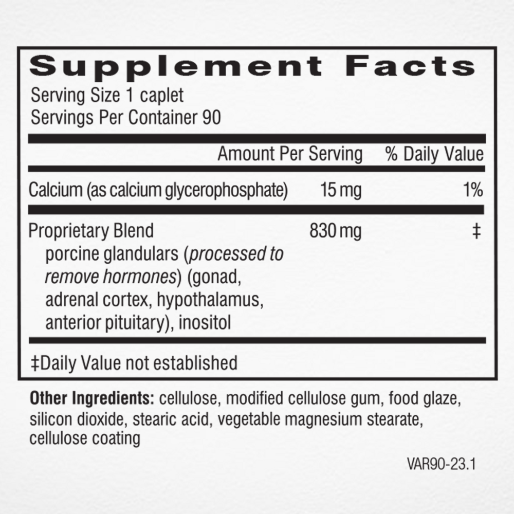 Adrenal Rebuilder Supplement Facts Label