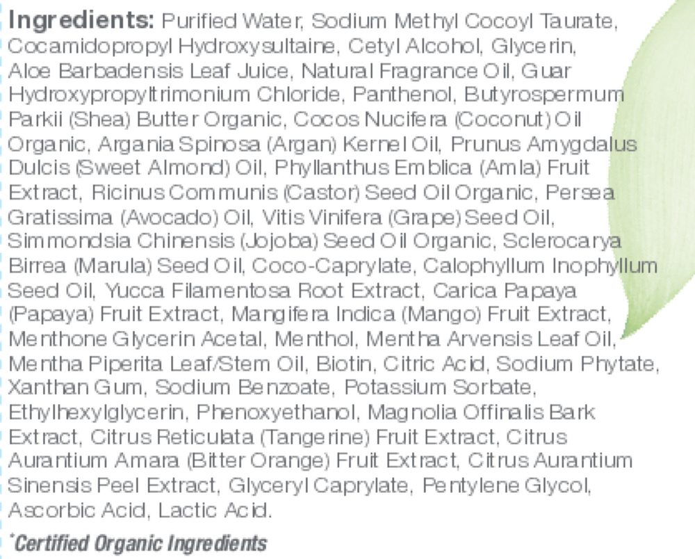 Wash Day Curl Shampoo Supplement Facts Label