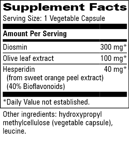 Venous Support Supplement Facts Label