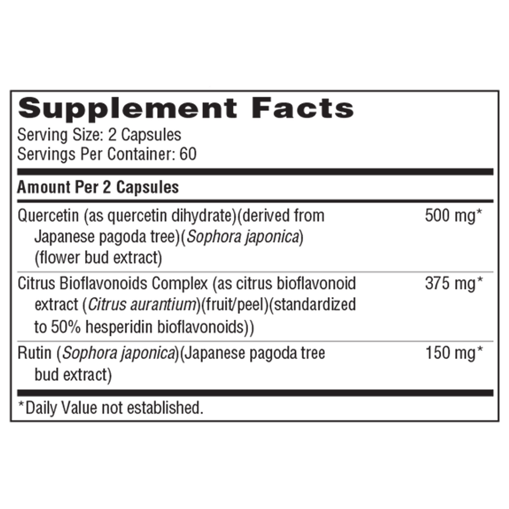 Bioflavonoid Complex Supplement Facts Label