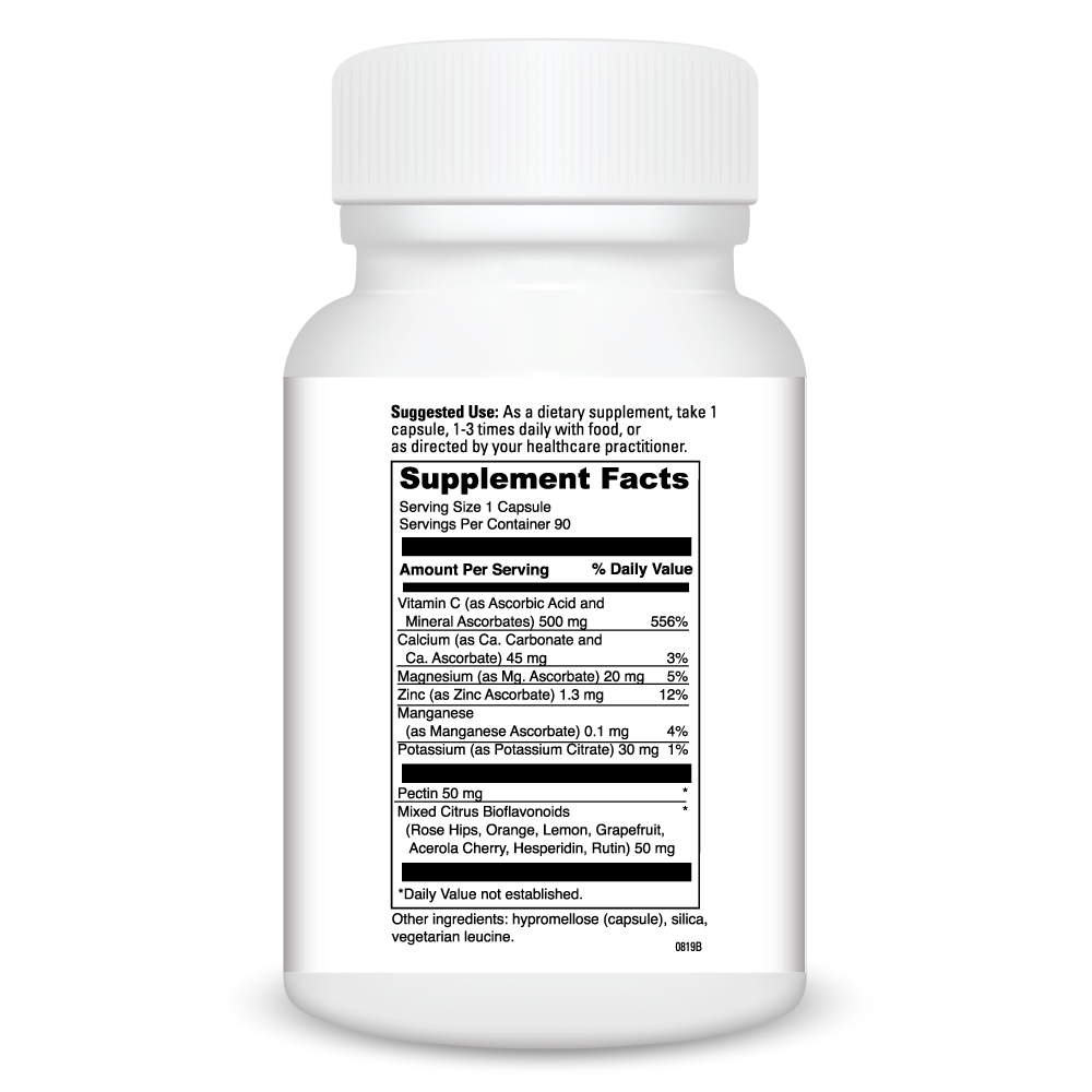 DaVinci Poten C 500 Supplement Facts Label