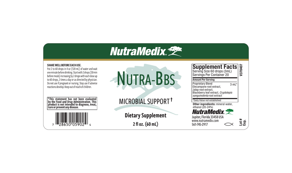 Nutra-BBS Supplement Facts Label
