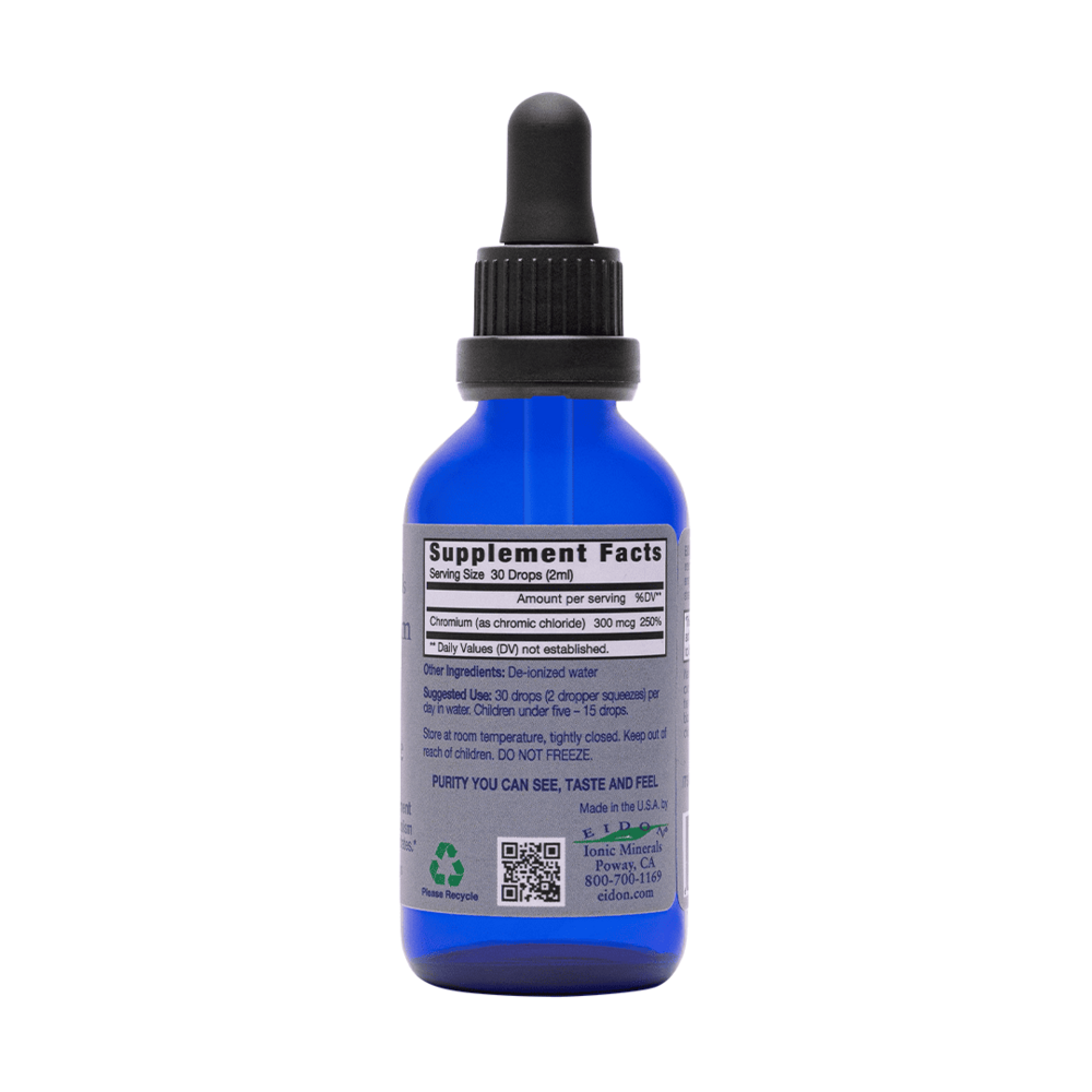 Chromium Liquid Supplement Facts Label