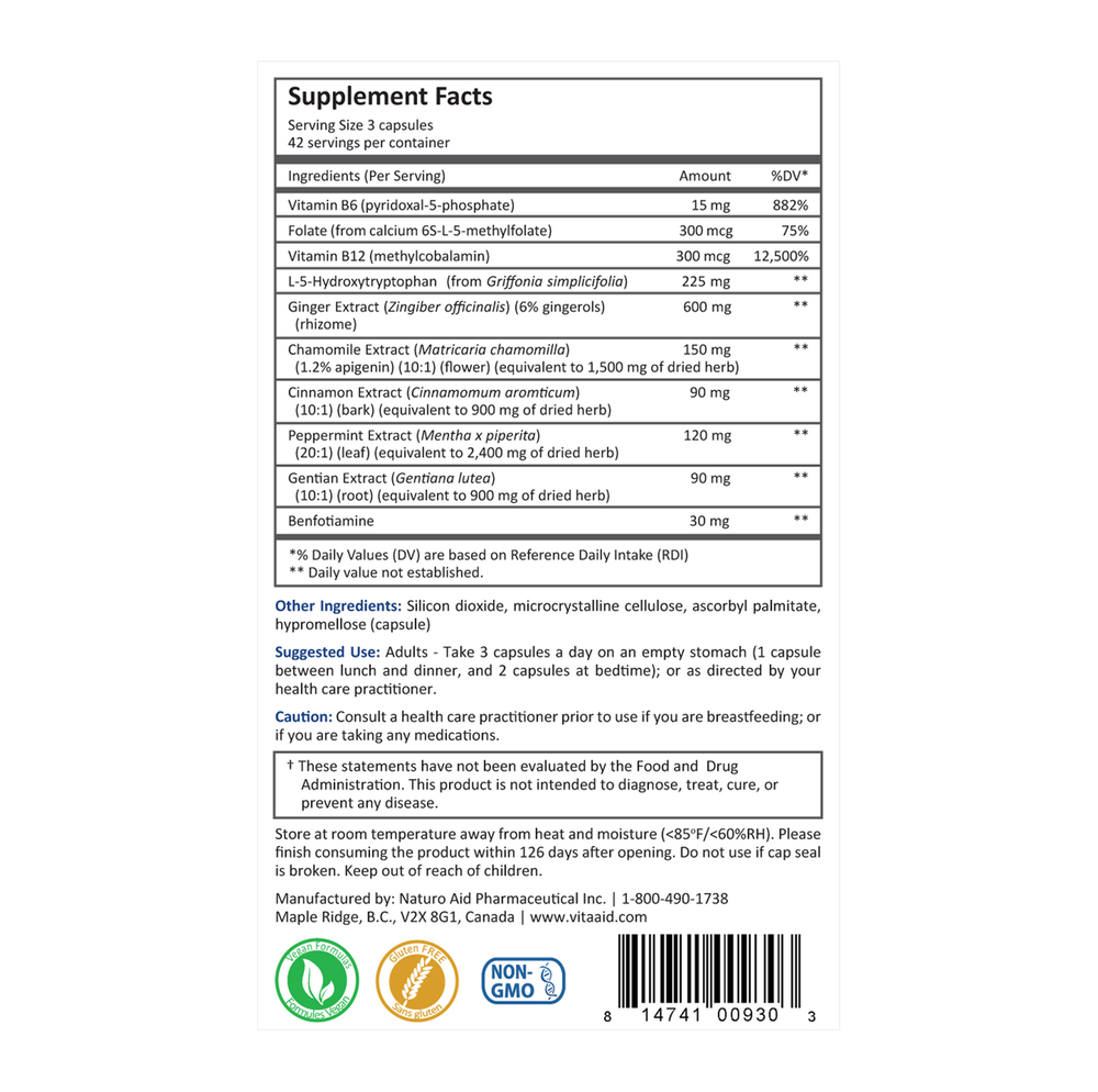 Prokine Supplement Facts Label