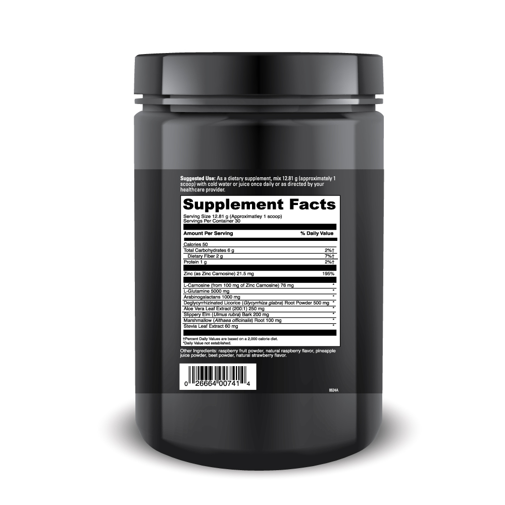 GI Benefits Supplement Facts Label