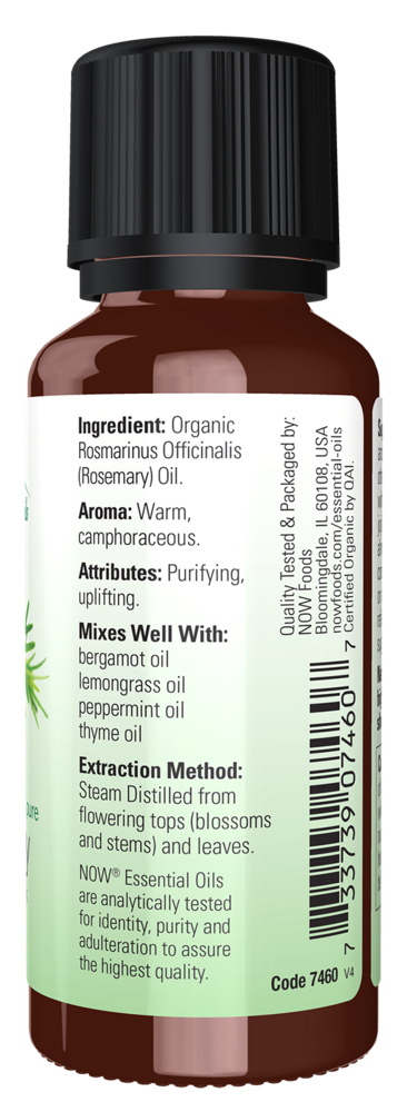 Rosemary Oil Organic Supplement Facts Label
