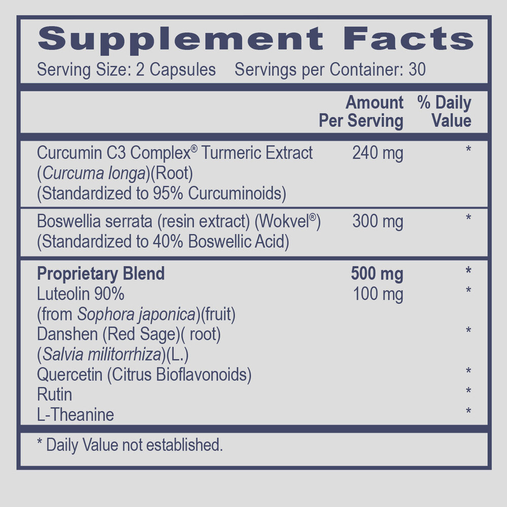 MC Balancer Supplement Facts Label