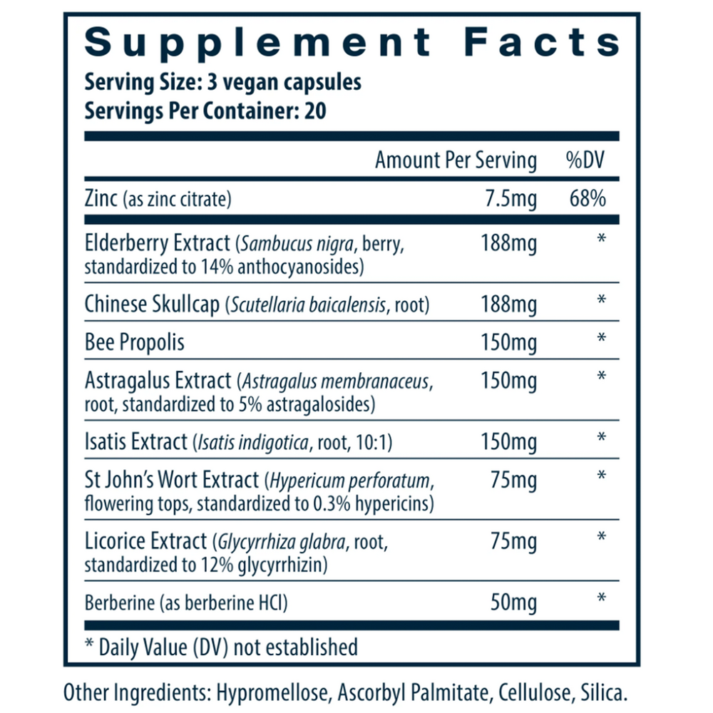ViraCon Supplement Facts Label