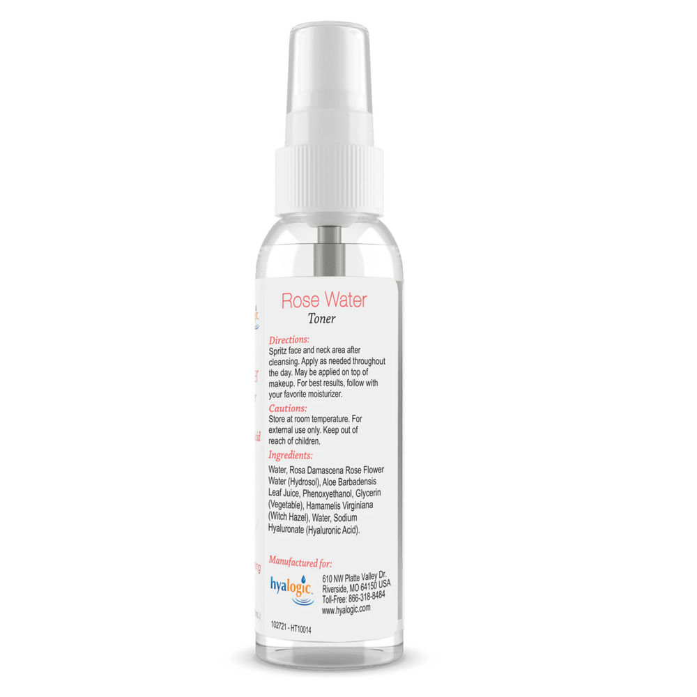 Rose Water Facial Toner Supplement Facts Label
