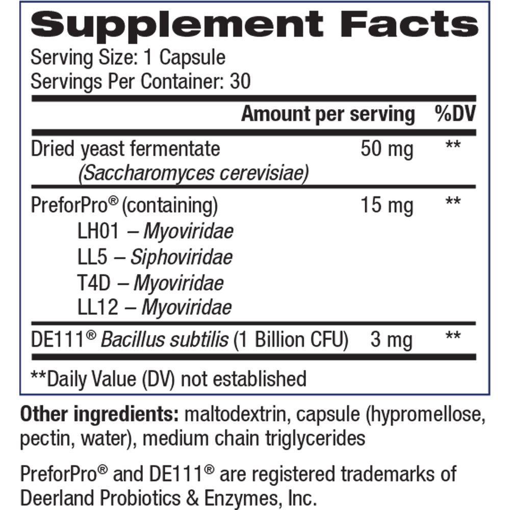 PowerBiotic Supplement Facts Label