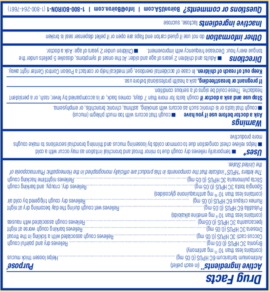 Chestal Meltaway Pellets Supplement Facts Label