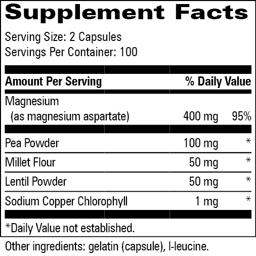 Magnezyme® Supplement Facts Label