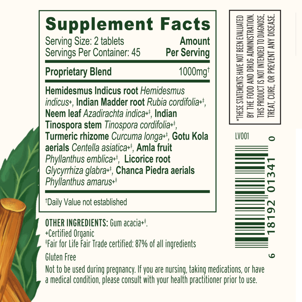 Healthy Skin Organic Supplement Facts Label