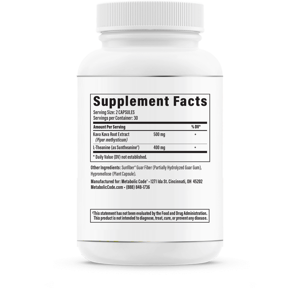 TheAva Supplement Facts Label