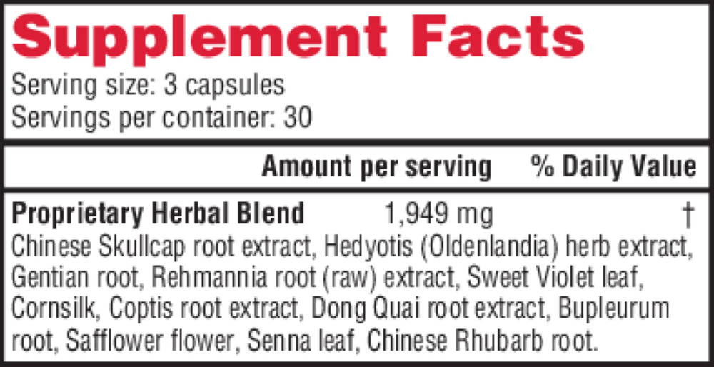 Skin Balance Supplement Facts Label