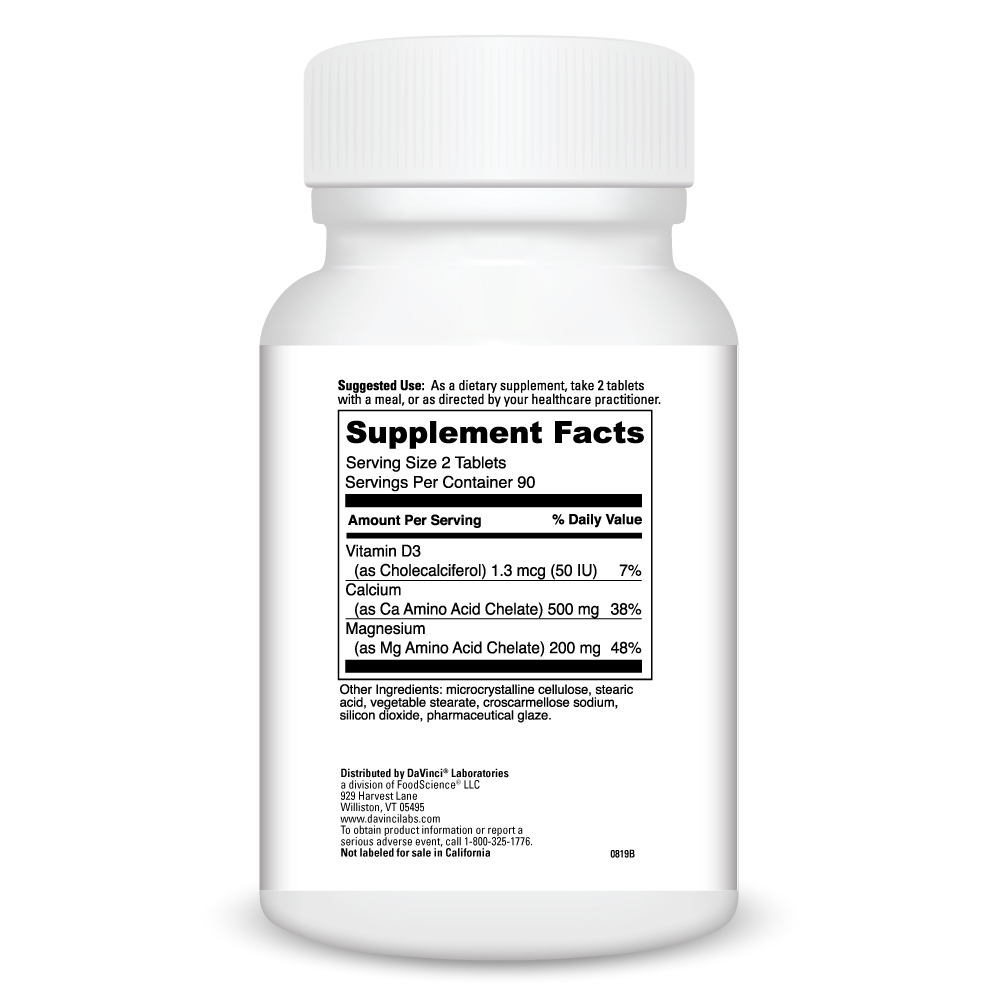 Cal Mag Supplement Facts Label