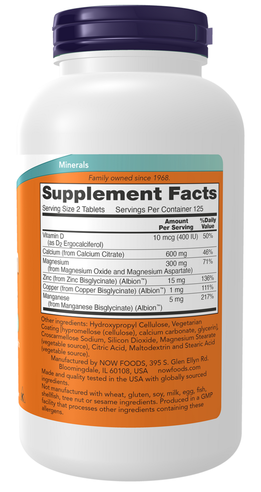Calcium Citrate Tablets Supplement Facts Label