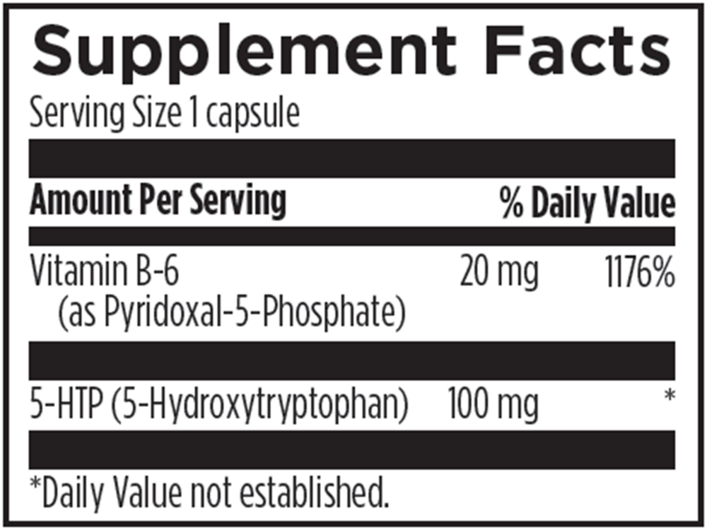 5-HTP Supreme Supplement Facts Label