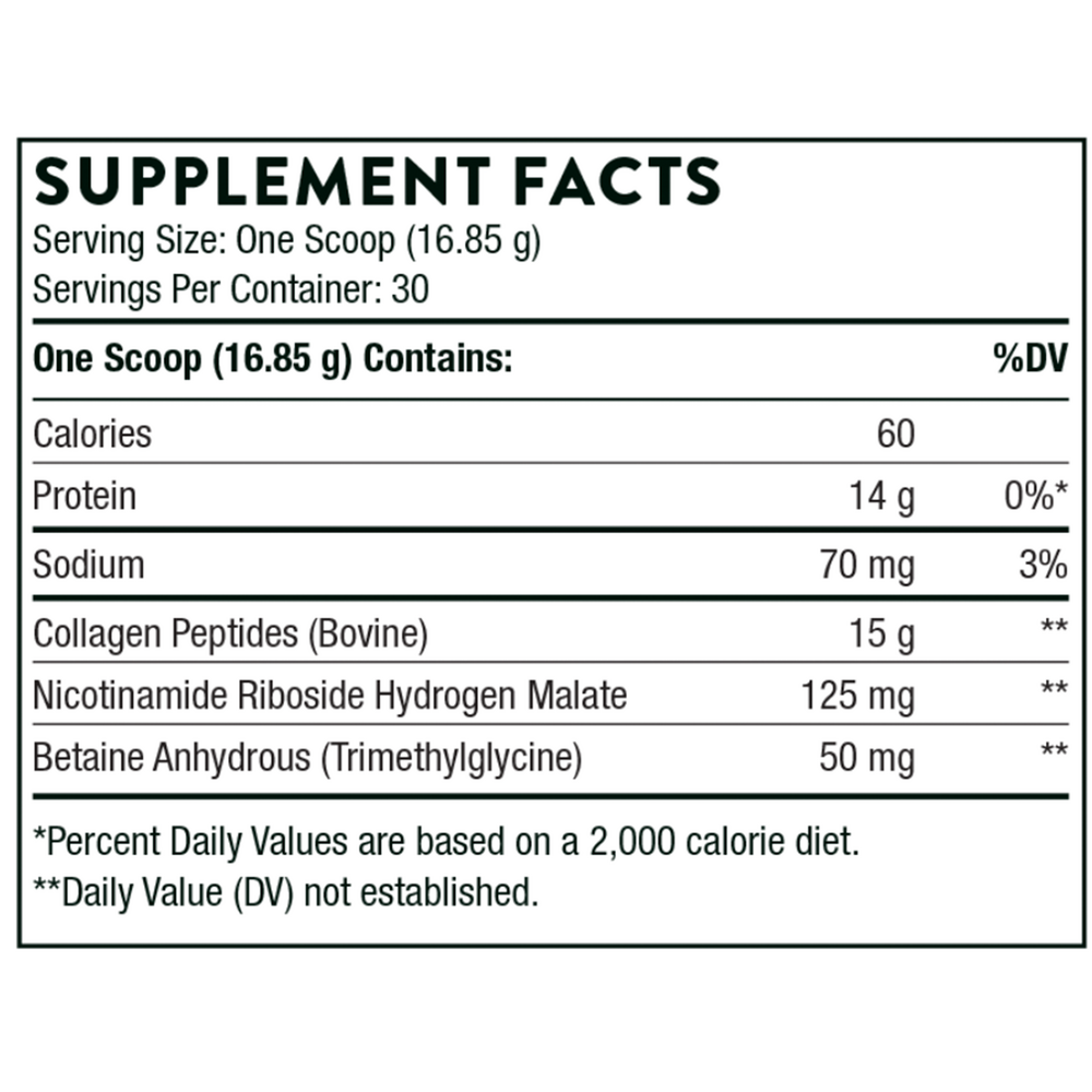 Collagen Fit Supplement Facts Label