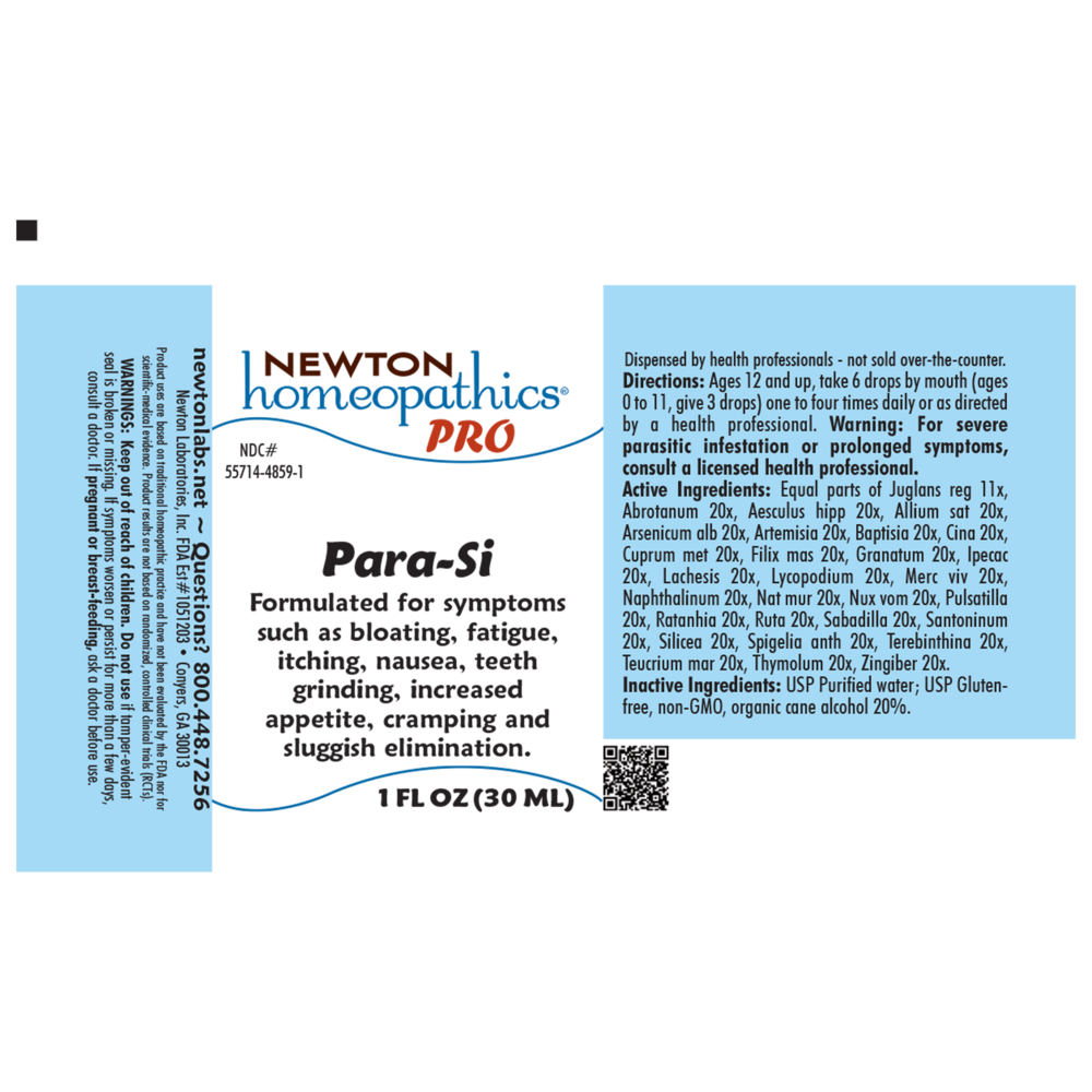 Para-Si (Formerly PRO Parasites) Supplement Facts Label