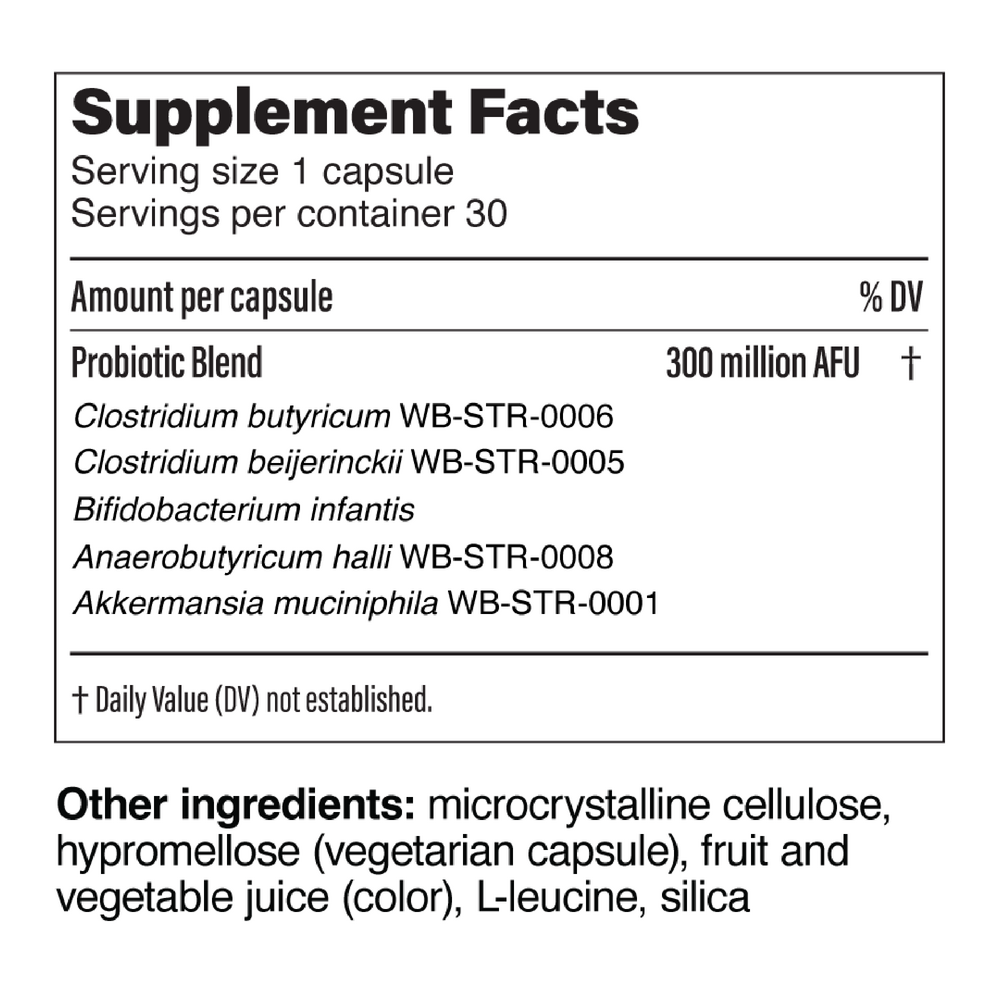 Metabolic Daily Supplement Facts Label