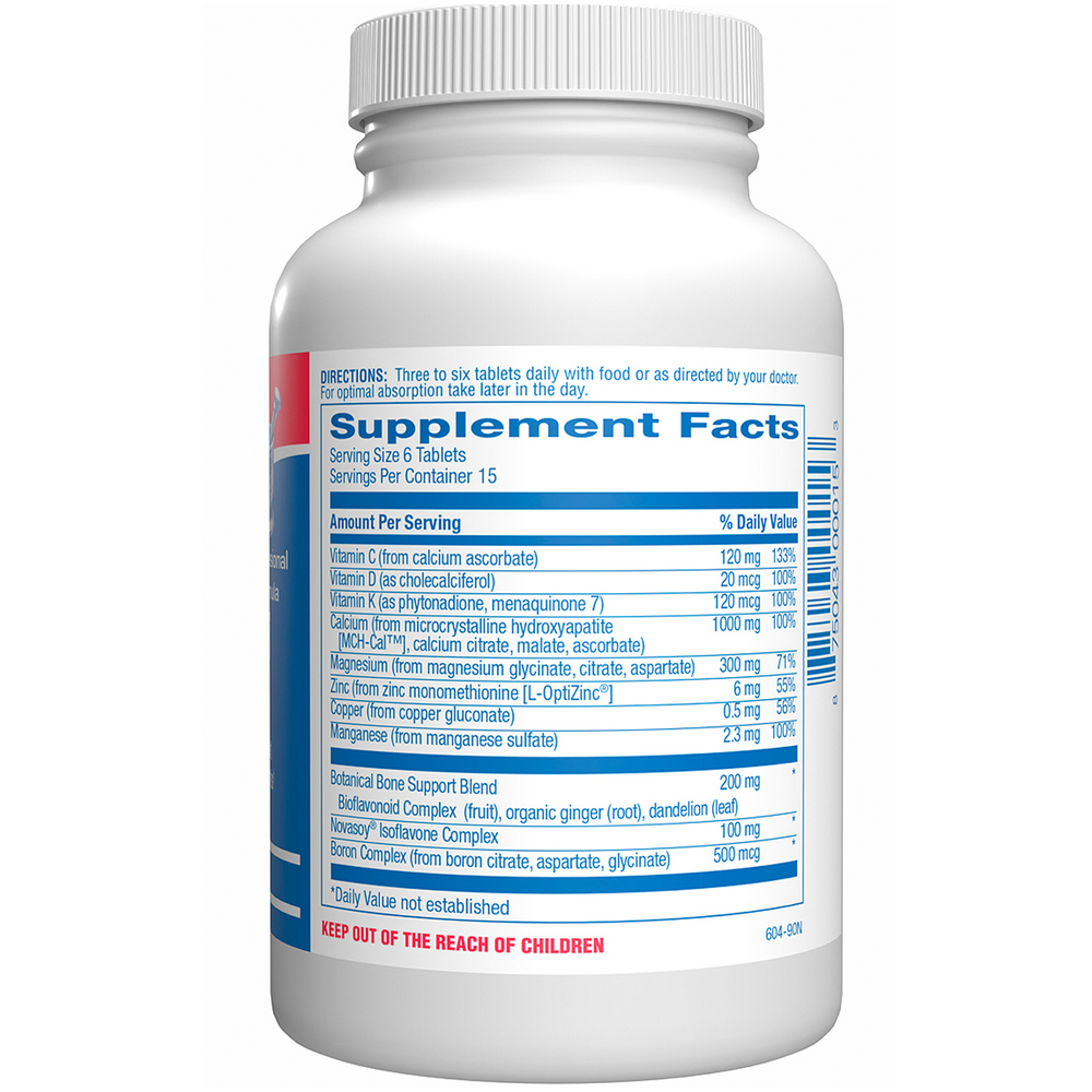 Bone Support Formula Supplement Facts Label