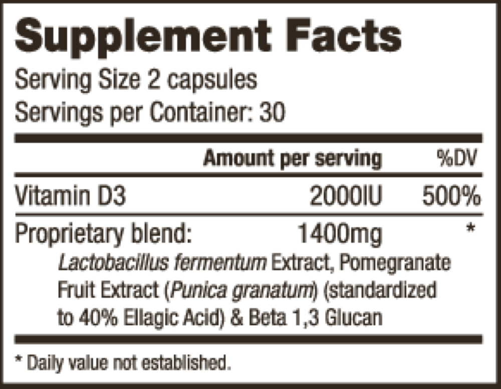 Stem-Kine Supplement Facts Label