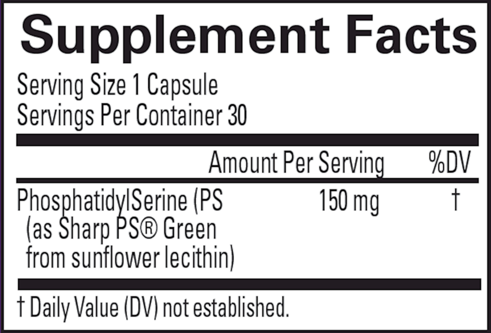 NeuroPS Supplement Facts Label