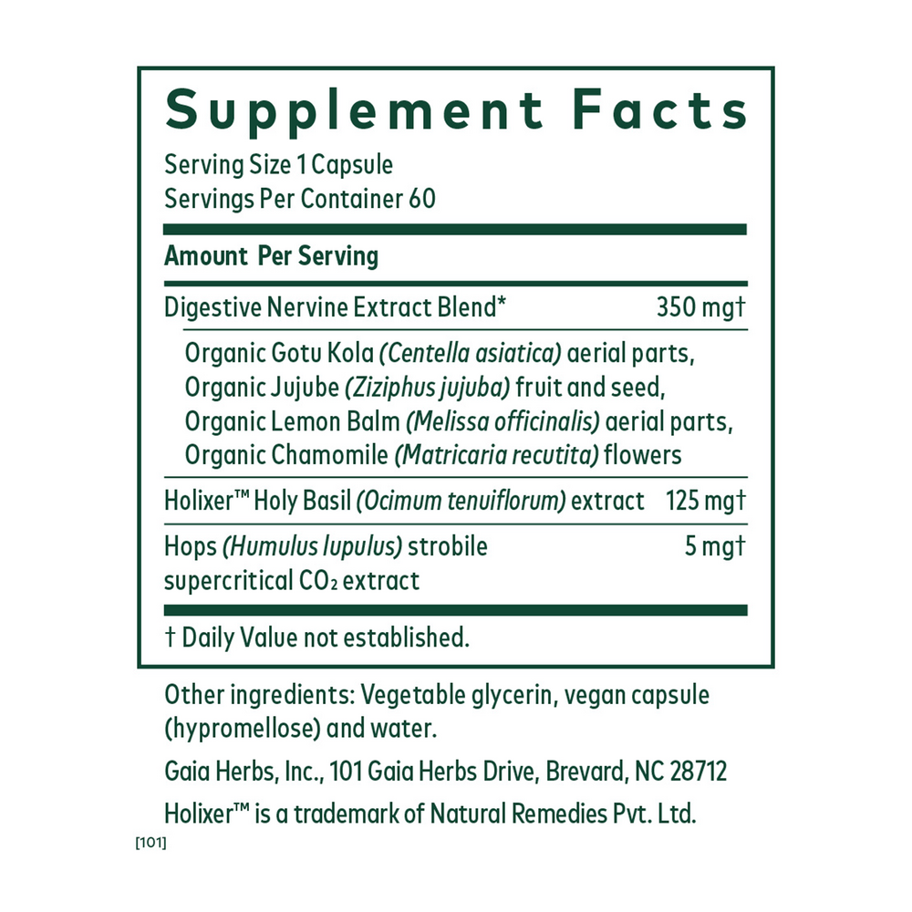 DISCONTINUED (Click for Product Substitute) - GI Stress Supplement Facts Label