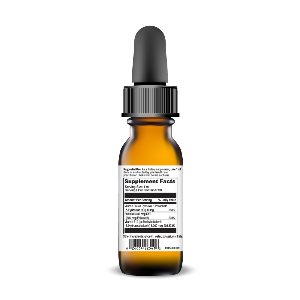 B12 MC Liquid Supplement Facts Label