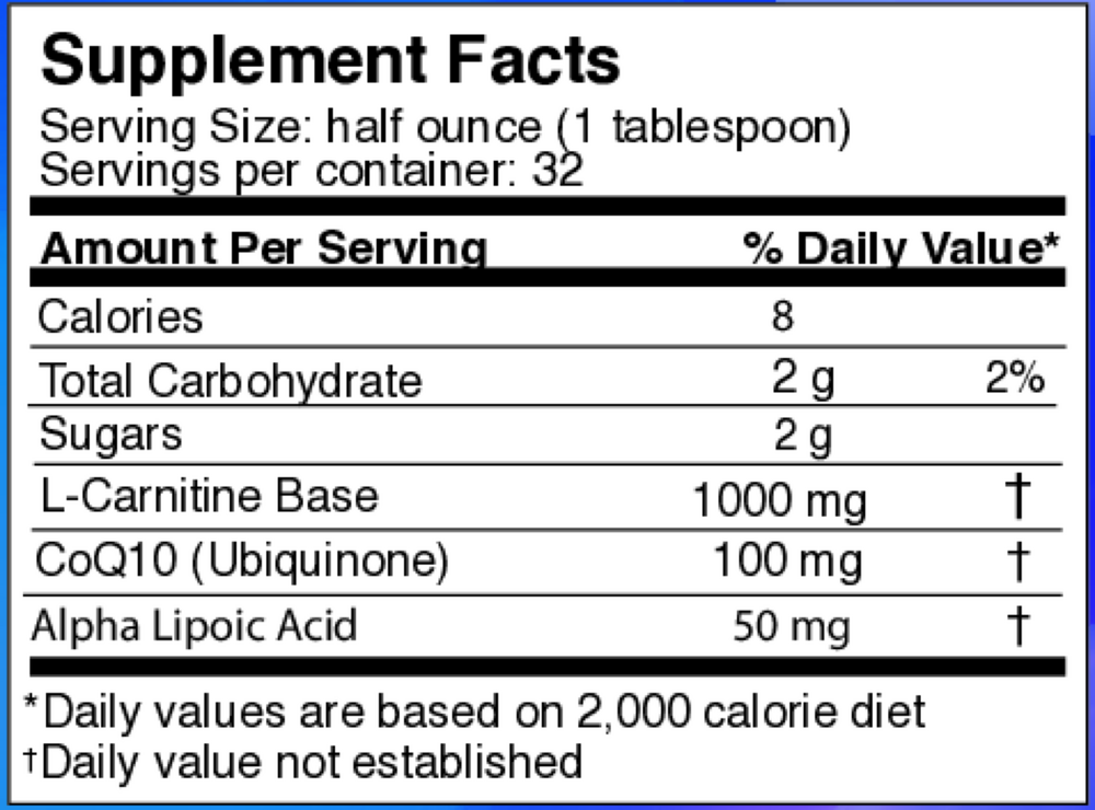 Liquid Maximum Control Weight Management Supplement Facts Label