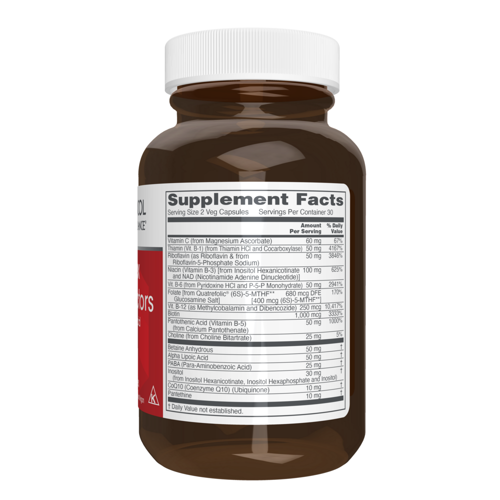 B Complex Neuro Factors Supplement Facts Label