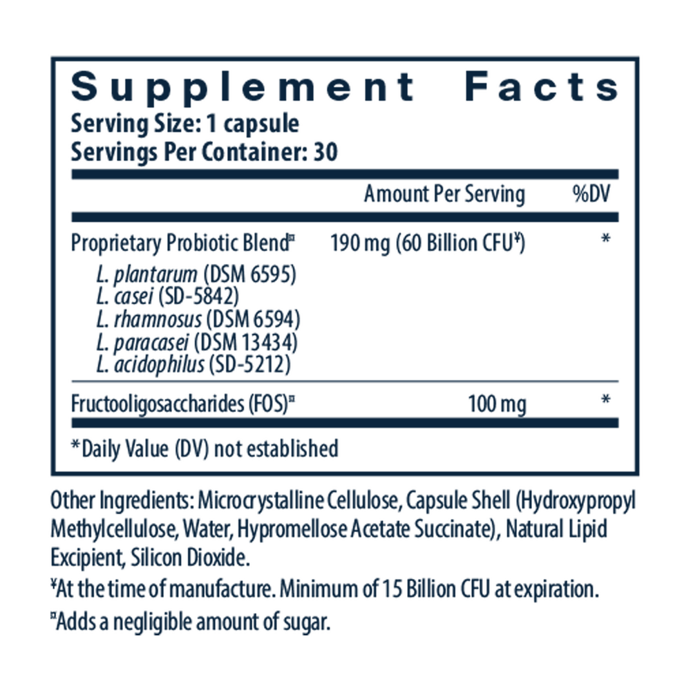 PRE+PRO Supplement Facts Label