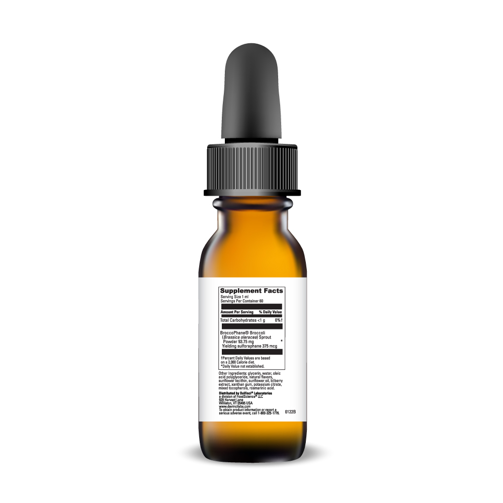 Liposomal Sulforaphane Supplement Facts Label