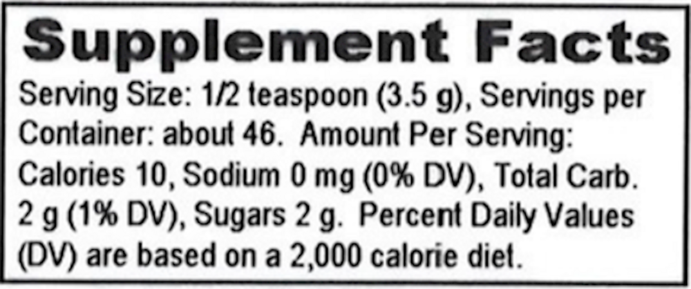 Hawthorn Solid Extract Supplement Facts Label
