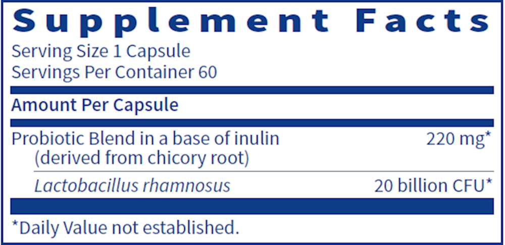Ther-Biotic Factor 1 Supplement Facts Label