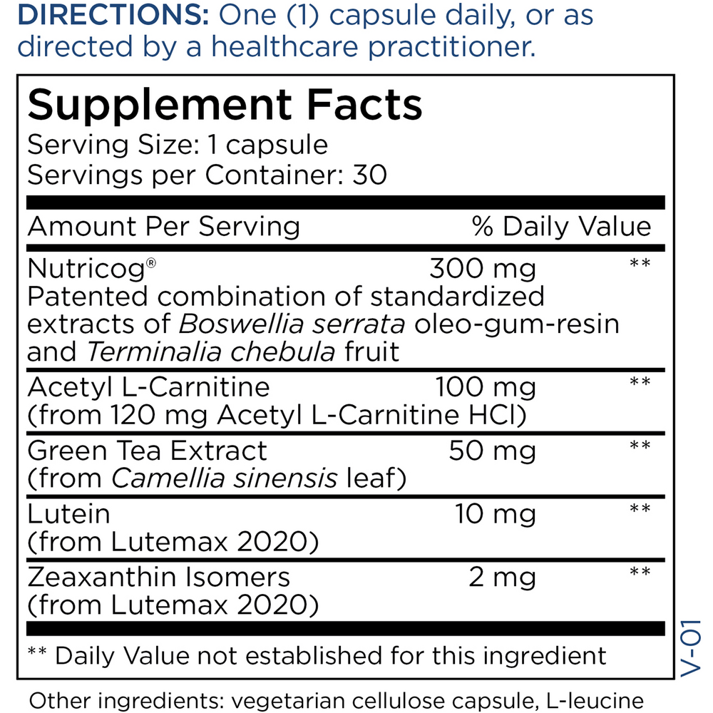 DISCONTINUED - MetaMIND Supplement Facts Label