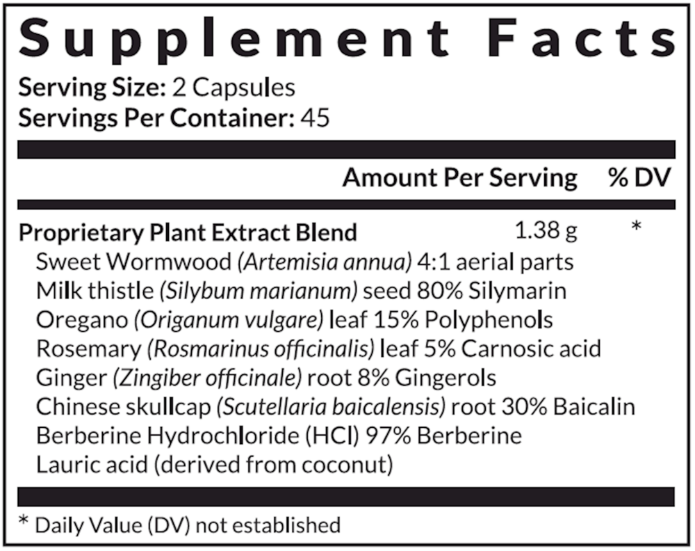BACKORDER ONLY - ProEnt2 Plus Supplement Facts Label