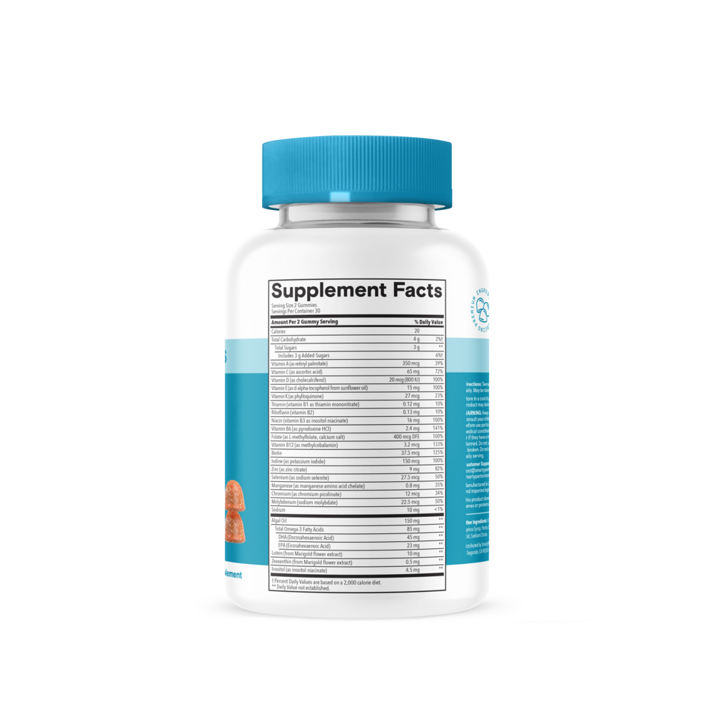 Teen Guy Plus Multi & Omegas Supplement Facts Label